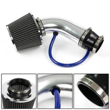 Car Cold Air Intake Filter Induction Kit Pipe Power Flow Hose System Auto Silver