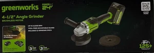 Greenworks 24V Grindeur d'angle sans fil, 4 1/2", 4AH Batterie, 2A chargeur