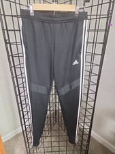 Adidas Women's Climacool Pants Size Small Black White Stripes Zipper Pockets