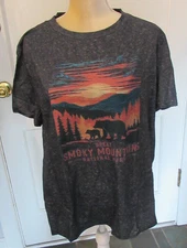 Ladies Blue speckled "Smokey Mountains" short sleeve T-Shirt size XL