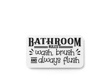 BathroomRules Eco-Friendly 3D Printed Wall Sign