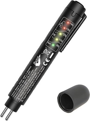 Brake Fluid Tester Pen with 5 LED Indicators, Automotive Diagnostic Tool for Hyd