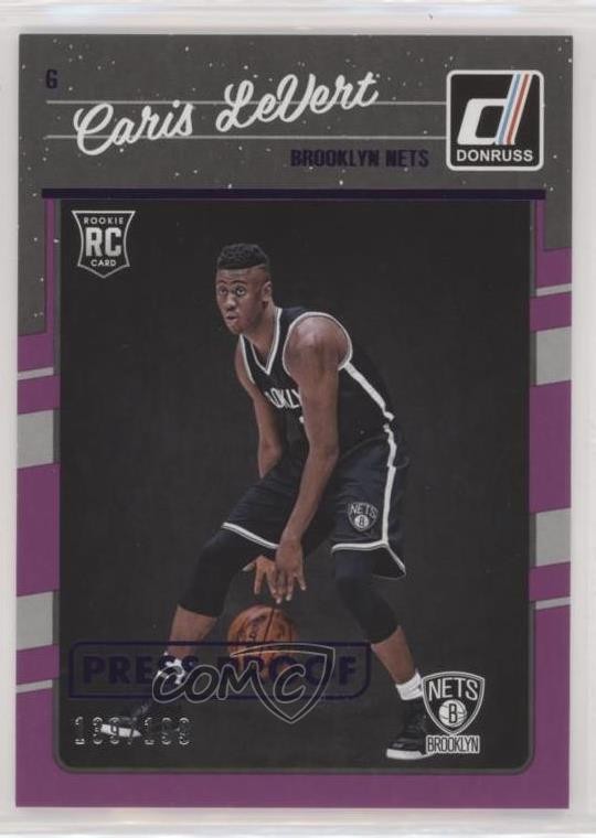 2016-17 Panini Donruss Rookies Press Proof Purple 139/199 Caris LeVert #167 8u9