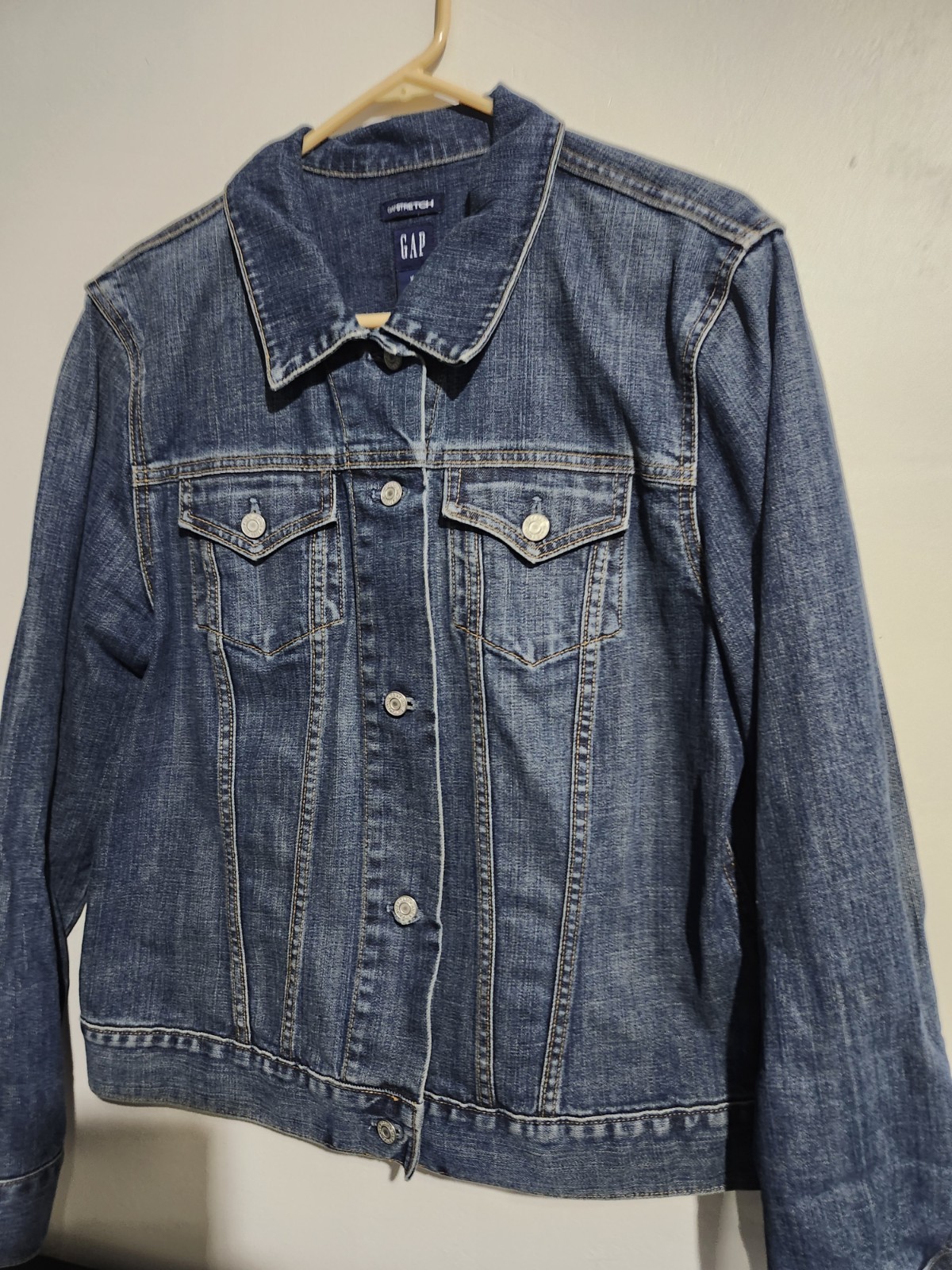 Gap Stretch Button Collared Women's Denim Jacket … - image 5