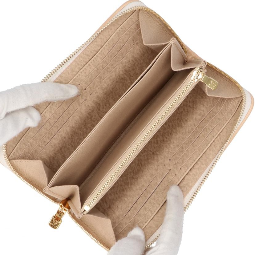 LOUIS VUITTON zippy wallet monogram mini Mastic wallet Gray beige Nylon M12369