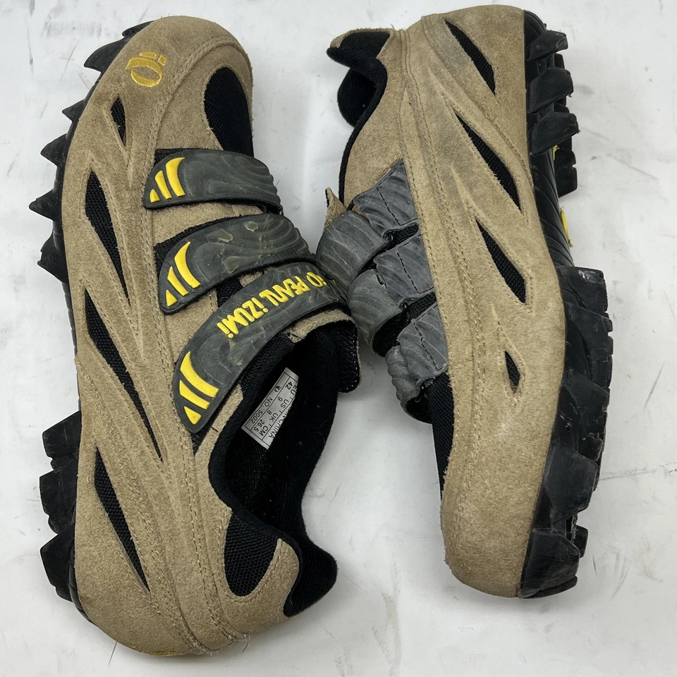 Pearl Izumi MTB Zapatos de Ciclismo EU 42 SPD X-Beam Marrón Gamuza Cuero Correas Bicicleta Foto 4 de 4