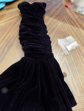 franklin mint princess diana doll blue velvet gown and purse no doll