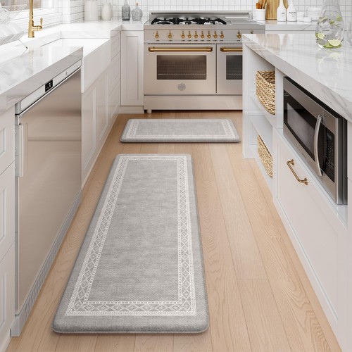 Anti Fatigue Kitchen Mat for Floor, Farmhouse Kitchen Rugs Sets of 2, Non-Sli... - Picture 8 of 9