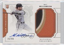 2016 Panini National Treasures 76/99 Mac Williamson #184 Auto 0re5