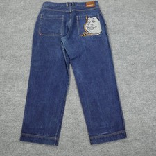 Vintage Platinum FUBU Jeans Mens W40 Blue Fat Albert Baggy Carpenter Streetwear