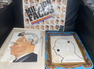 VINTAGE 1970 S MILLION FACES GAME CHAD VALLEY MULTIPLE PARTS-MAY NOT BE COMPLETE