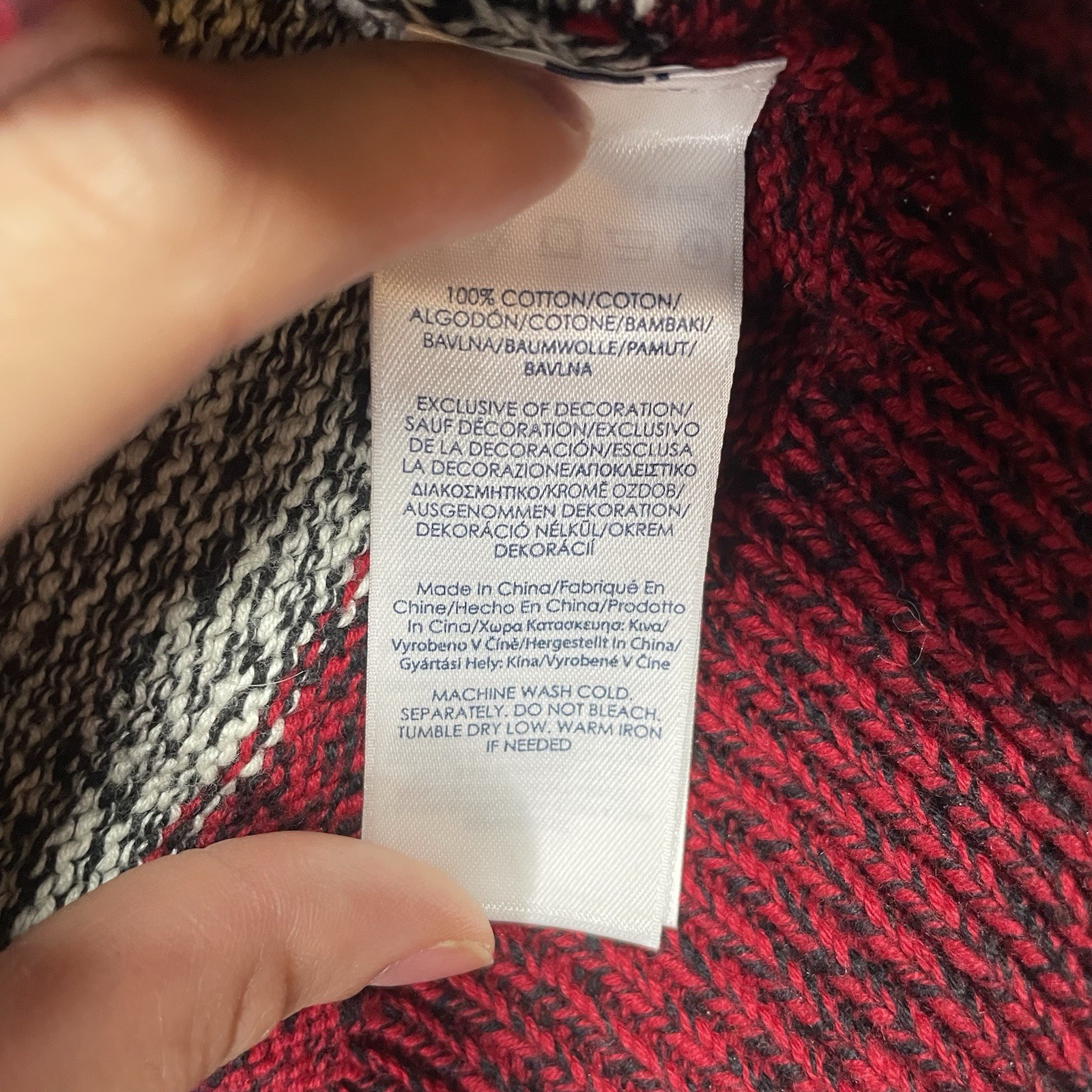 CHAPS Turtleneck Button Sweater Pullover Grey,Red… - image 5