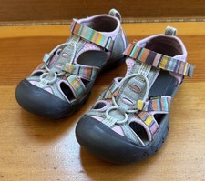 Keen Seacamp Size 1 Youth Kids Waterproof Sandals- Washable Rainbow Colorful