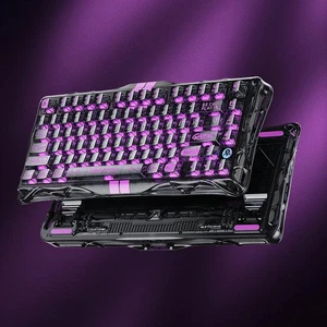 Gravastar V75lite Magnetic-Switch Gaming Keyboard-Low Latency Transparent Purple
