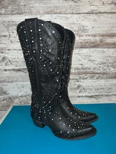 Lane Sparks Fly Cowboy Boots Black - Women’s Size 8 New