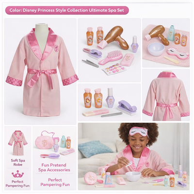 #ad Disney Princess Style Collection Ultimate Spa Set 20 Accessories Ages 3 $21.99