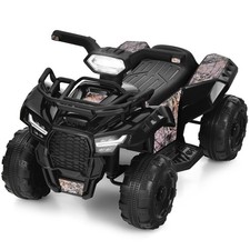 Honeyjoy Kids 6V ATV Quad Electric Ride On Car Toy Toddler w/LED Light MP3 Black
