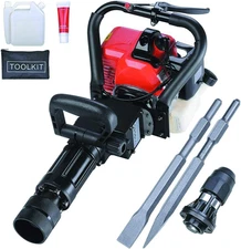 BH 2In1 32.7Cc Gasoline Demolition Jack Hammer Post Piling Driver 2 Stroke Petro