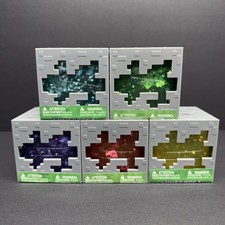 Minecraft Jelly Cubes Squishy Lot of 5 Red Purple Green Blue Yellow like Needoh