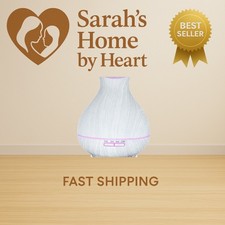 Aromatherapy Essential Oil Diffuser 550ml 12 Hours White Wood Grain Aroma Dif...
