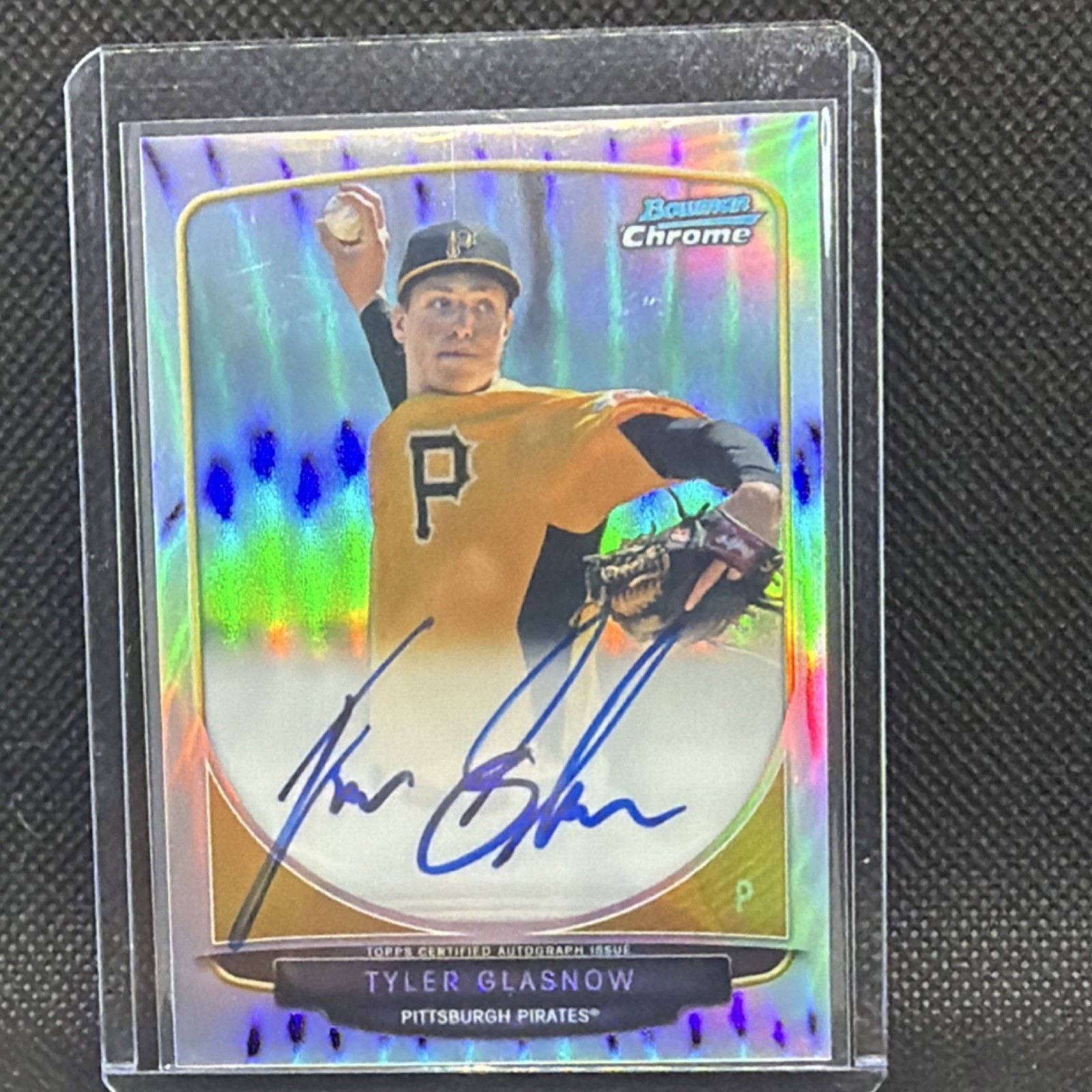 2013 Bowman Chrome Autographs Tyler Glasnow Refractor /500 Pirates BCA-TG