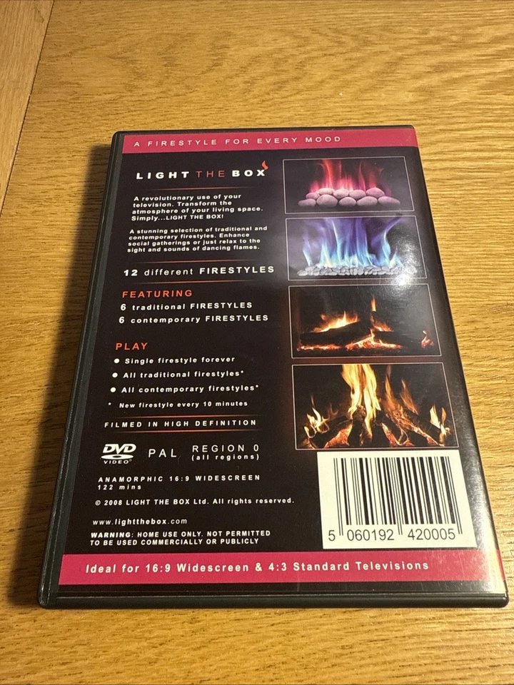 Fire DVD - Light The Box DVD (2008) Virtual Fireplace - Image 2 of 3
