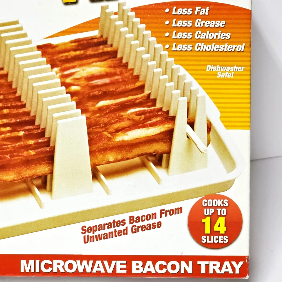 The Original Bacon Wave Microwave Bacon Tray 14 Slices Plastic NEW - Image 3 of 4