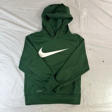 Youth NIKE Green Therma Fit Hoodie Sweatshirt Pullover