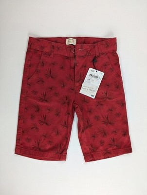 Koton Kids Boys Red Palm Leaf Print Cotton Short,NWT Size 5-6 Years