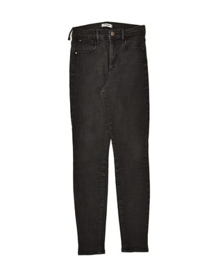 Wrangler Damen High Rise Skinny Jeans W28 L29 Grau Baumwolle AK02