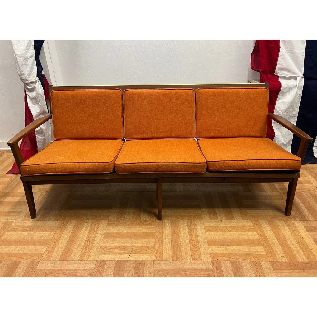 Fabric Post - 1950 Time Period Manufactured Antique Sofas
