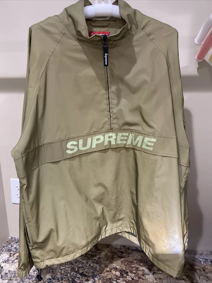 Supreme SS17 3M Reflective Half Zip Pullover Gold Medium | eBay