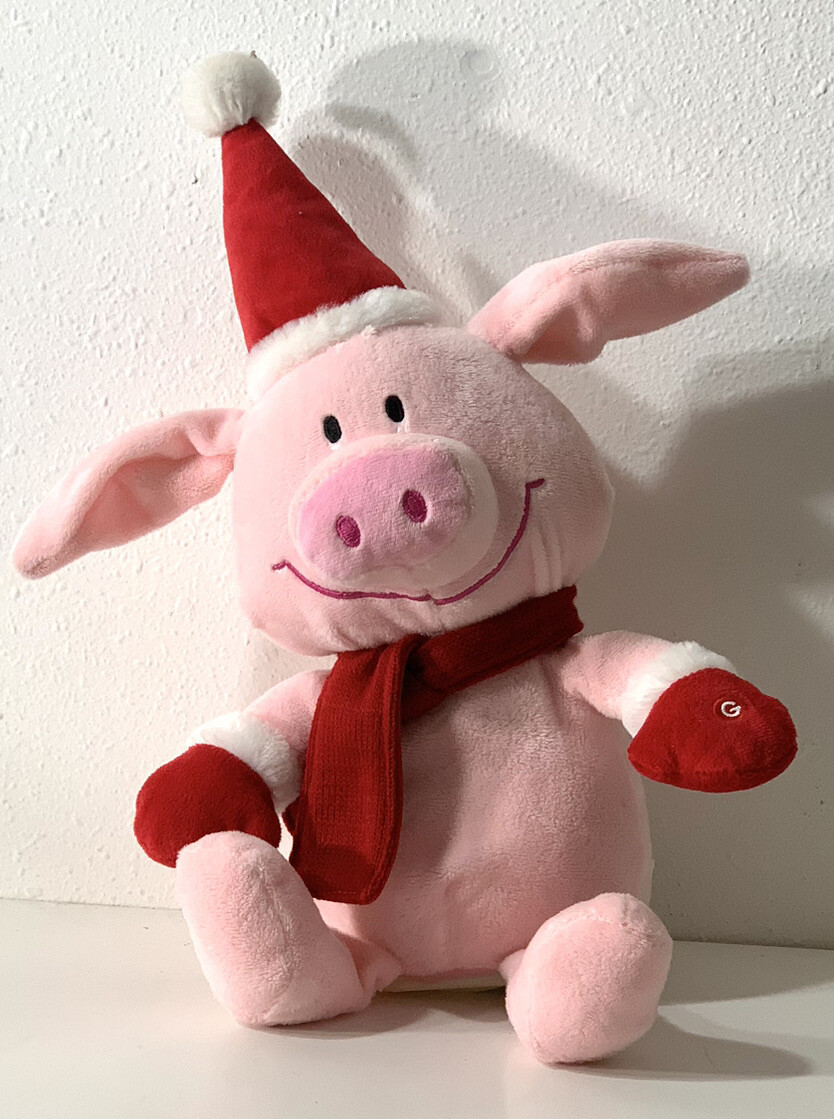 Gemmy Pig Santa Plush Tutti Frutti Singing Dancing Animated