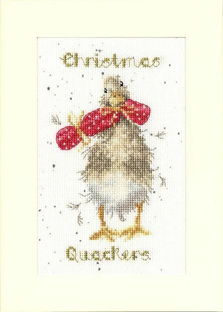 Bothy Threads Cross Stitch Christmas Card Kit - Christmas Quackers - Image 2