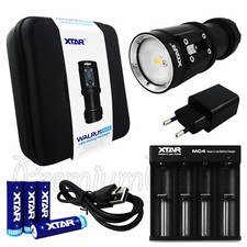XTAR Walrus D08 Torcia Subacquea LED 2000 Lumens Kit Di Caricatore MC4
