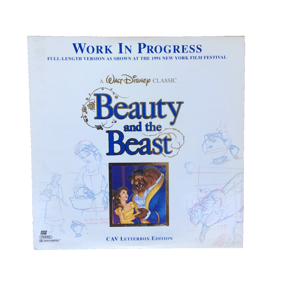 BEAUTY AND THE BEAST WORK IN PROGRESS DISNEY CLASSIC LASERDISC | eBay