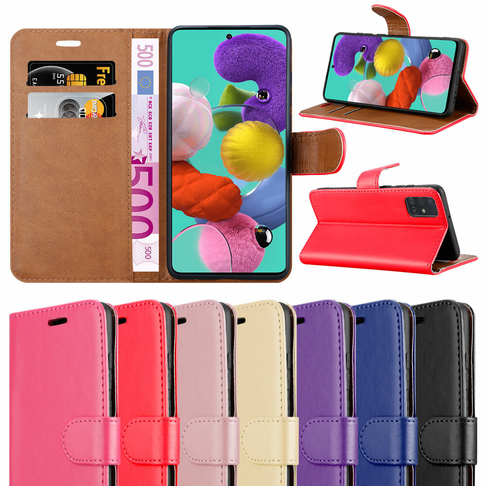 For Samsung Galaxy A51 Phone Case Leather Wallet Flip Folio Stand View Cover