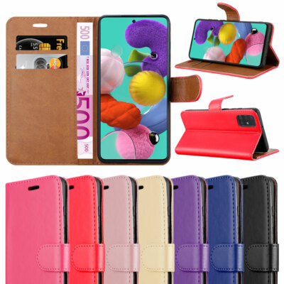 For Samsung Galaxy A51 Phone Case Leather Wallet Flip Folio