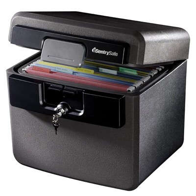 HD4100 Fire-Resistant Box Safe and Waterproof Box Safe with Key Lock 0.65 cu ft