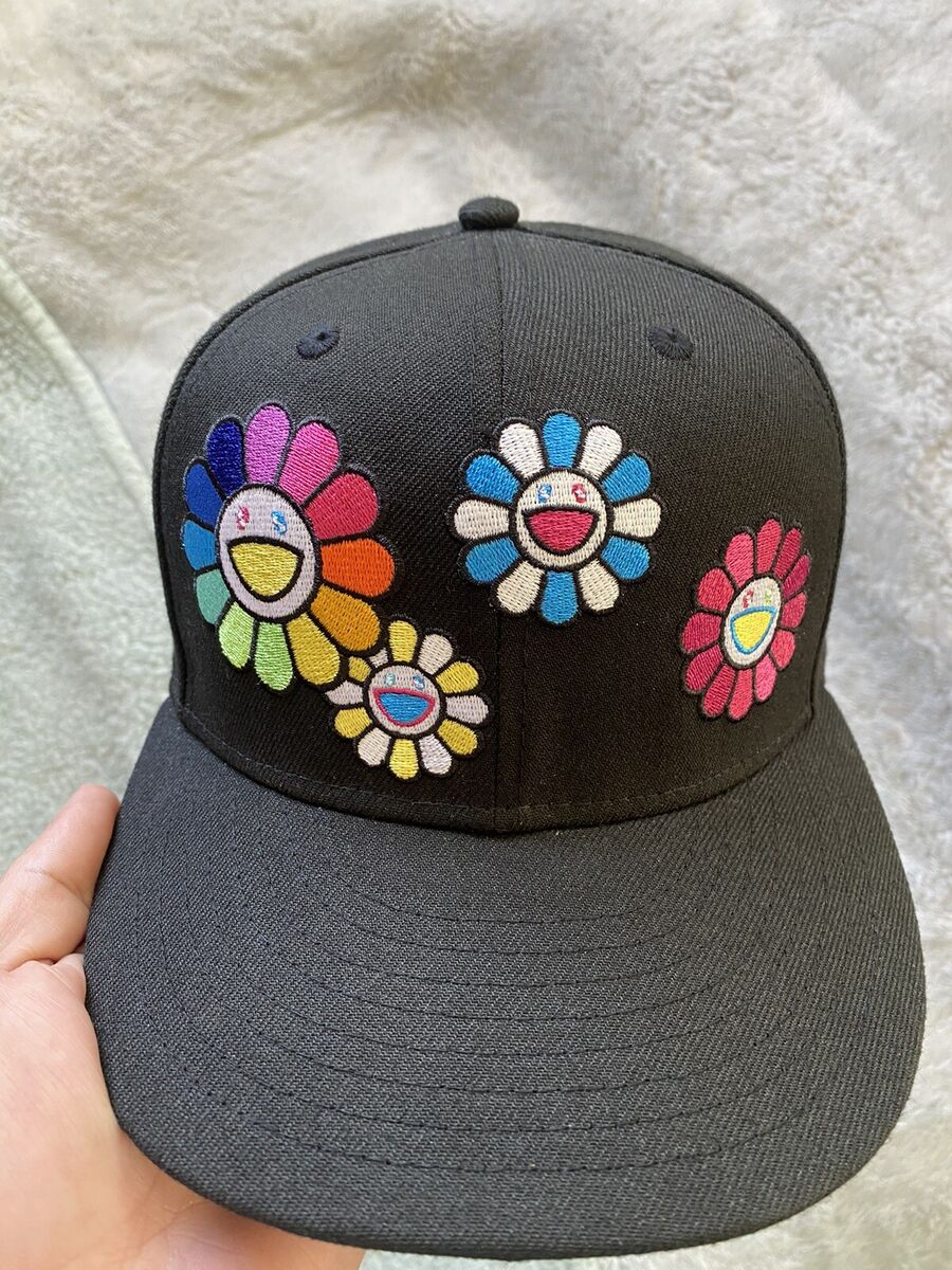 New Era X Takashi Murakami All Over Flower Fitted Hat Black New Era X Takashi Murakami All Over Flower Fitted Hat Black