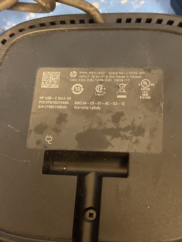 HP USB-C Dock G5 HSN-IX02 Great Working Condition With Adapter - Picture 7 of 7