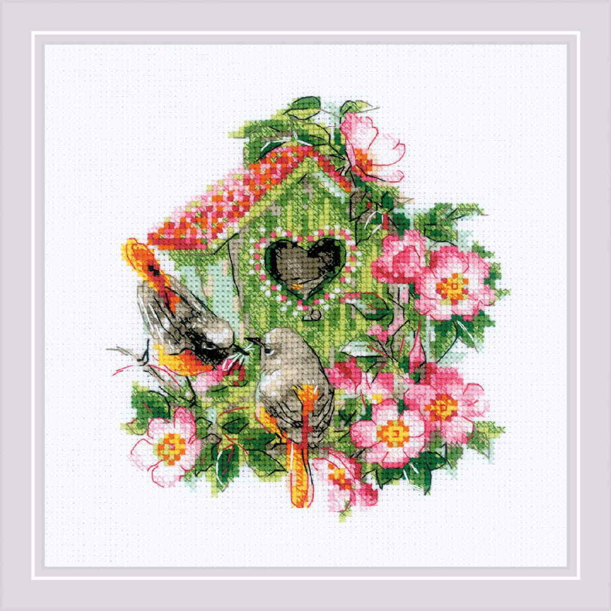 Riolis counted cross stitch kit ""Happy Together"", 18x18cm, DIY