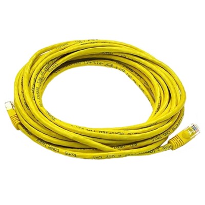 Eagle 1' FT CAT5e Patch Cord Cable Yellow RJ45 Snagless 350 MHz Ethernet Jumper