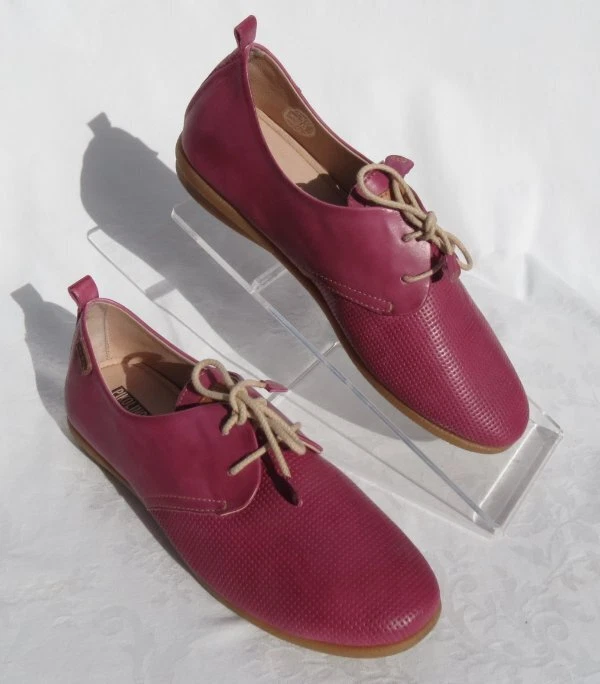 $160 PIKOLINOS US Women’s 10.5 11 42 Pink Leather CALABRIA Lace Up Oxford Shoes - Image 2 of 4