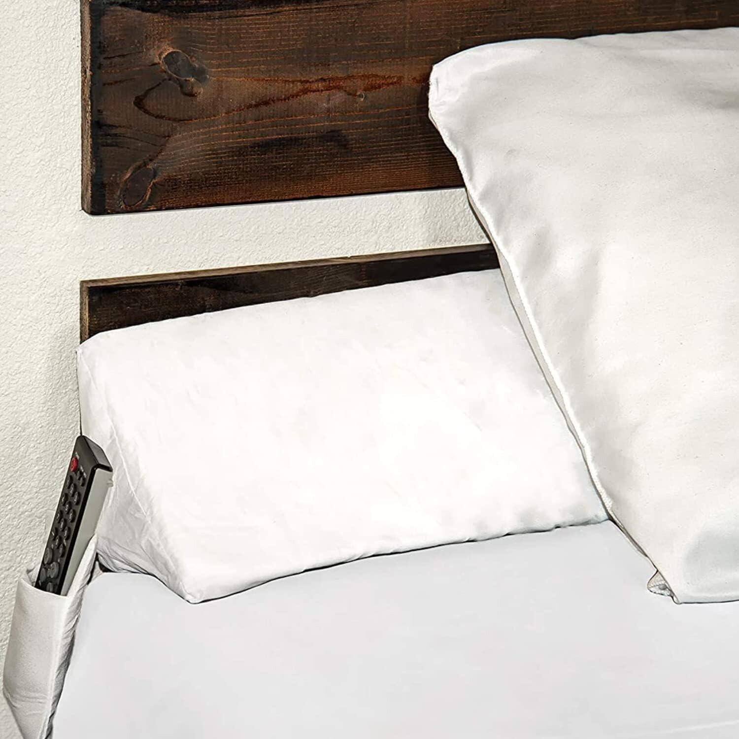 SnugStop Bed Wedge Pillow Stopper, This Long Pillow Closes The Gap Between Your