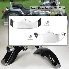 For Harley Chrome Front Rear Fender Tip Trim Fat Boy FLSTF 1989-2006 EFI FLSTFI