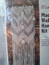 Macrame Wall Hanging Kit Chevrons  Tassels 12x32" NEW Craft