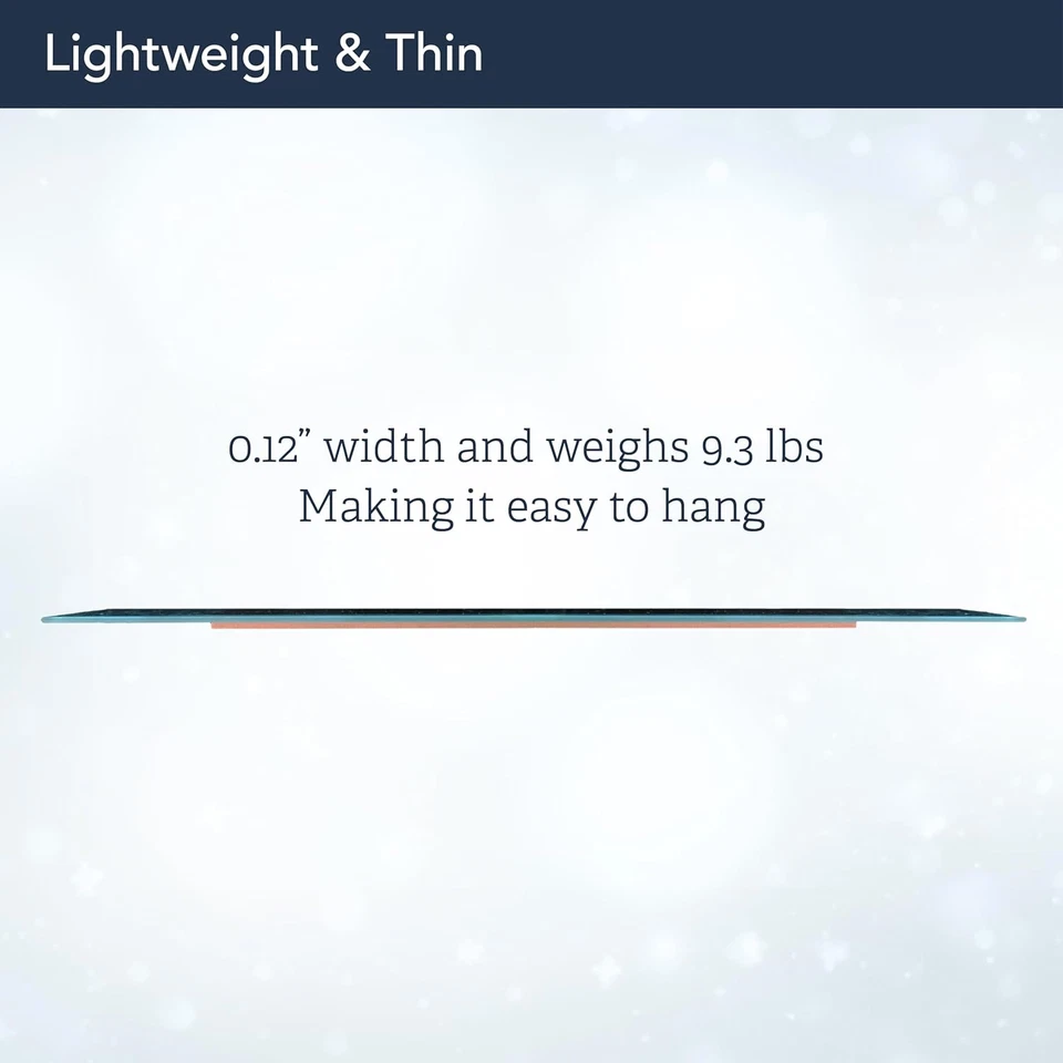 Espejo de pared con estampado de azulejos negros de caña para dormitorio - tocador rectangular sin marco M Foto 4 de 4