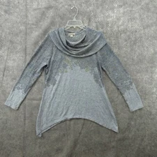 World Unity Womens Blouse Large Pullover Cowl Neck Long Sleeve Jersey