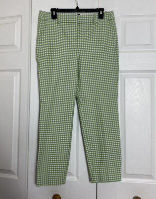 Cropped Pants J Crew Gingham Pants NWT J Crew Size 10 Green